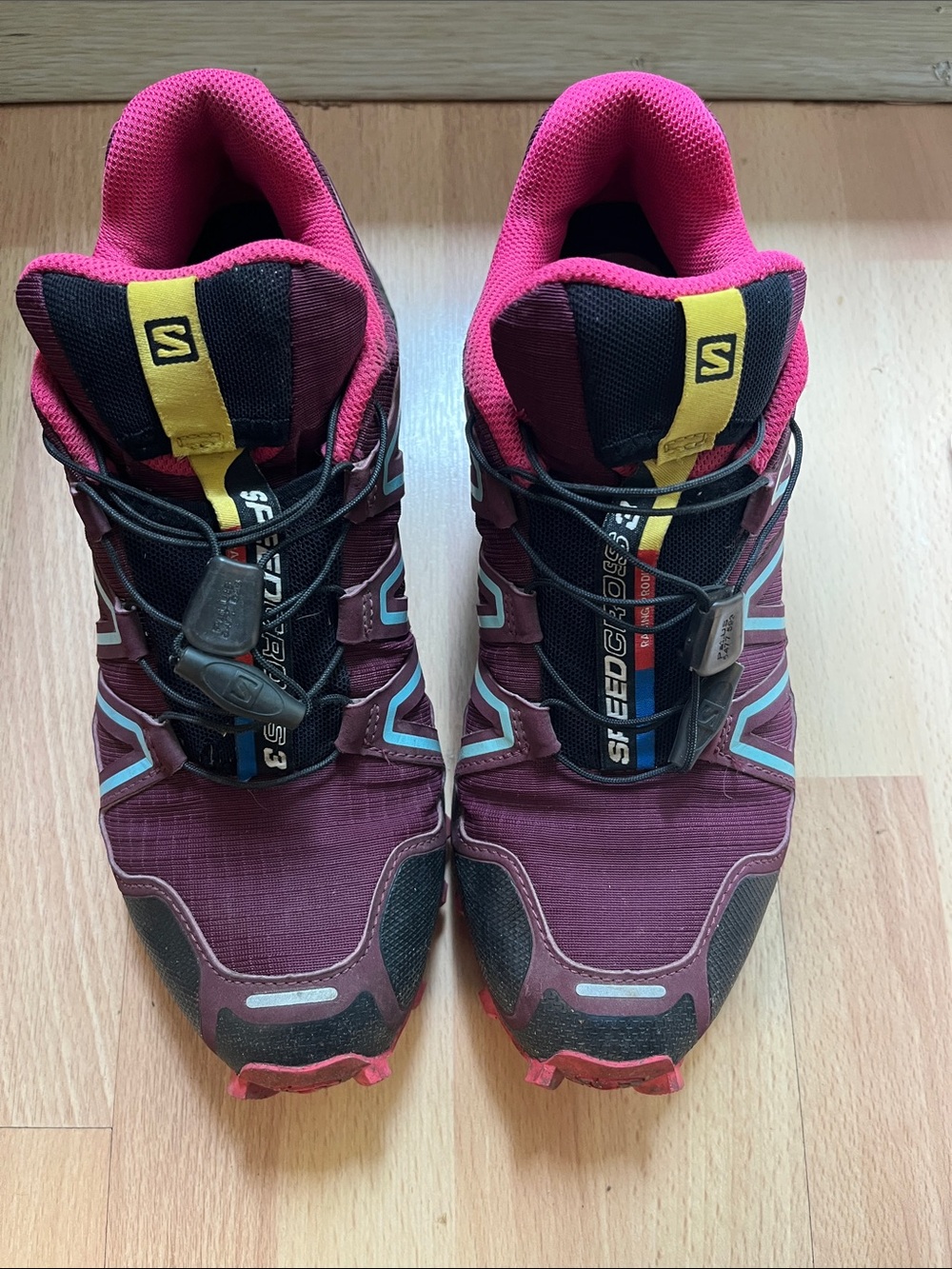 Salomon Women’s Trail Running Shoes - Burgundy with Pink Accents